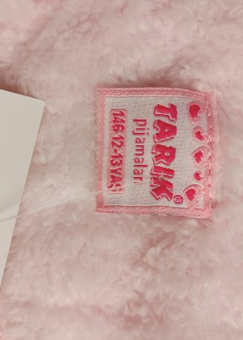 12-13 Yaş Beden Kız Çocuk Pembe polar pijama takımı