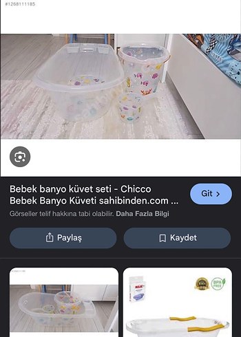 Chicco Bebek Banyo Küveti Seti Gri