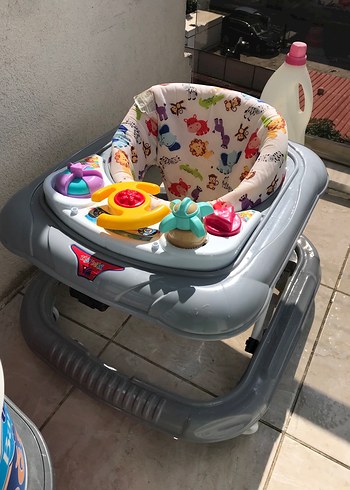 Gri Çok Renkli Bebek Yürüteci