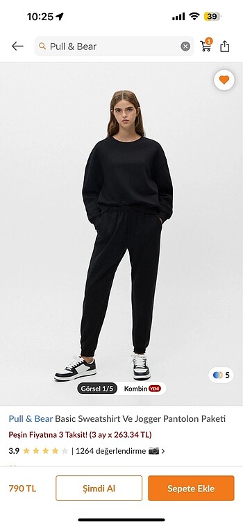 Pull&Bear Basic Sweat ve Jogger