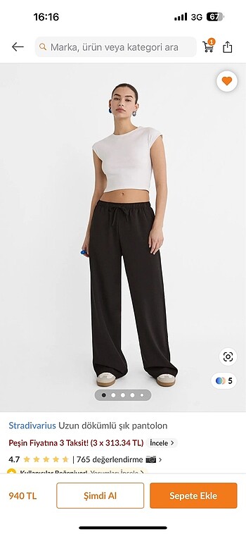 Stradivarius Stradivarius Dökümlü Pantolon