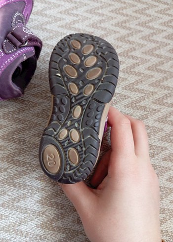 Mor Süet Kız Bebek İlk Adım Ayakkabısı - Görsel 3