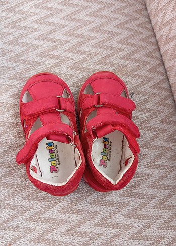 Kız Çocuk Kırmızı İlk Adım Ayakkabısı - Görsel 2