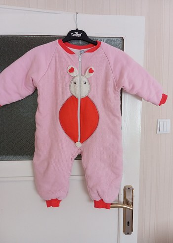 Kız Bebek Fermuarlı Pembe uyku Tulumu - Görsel 2