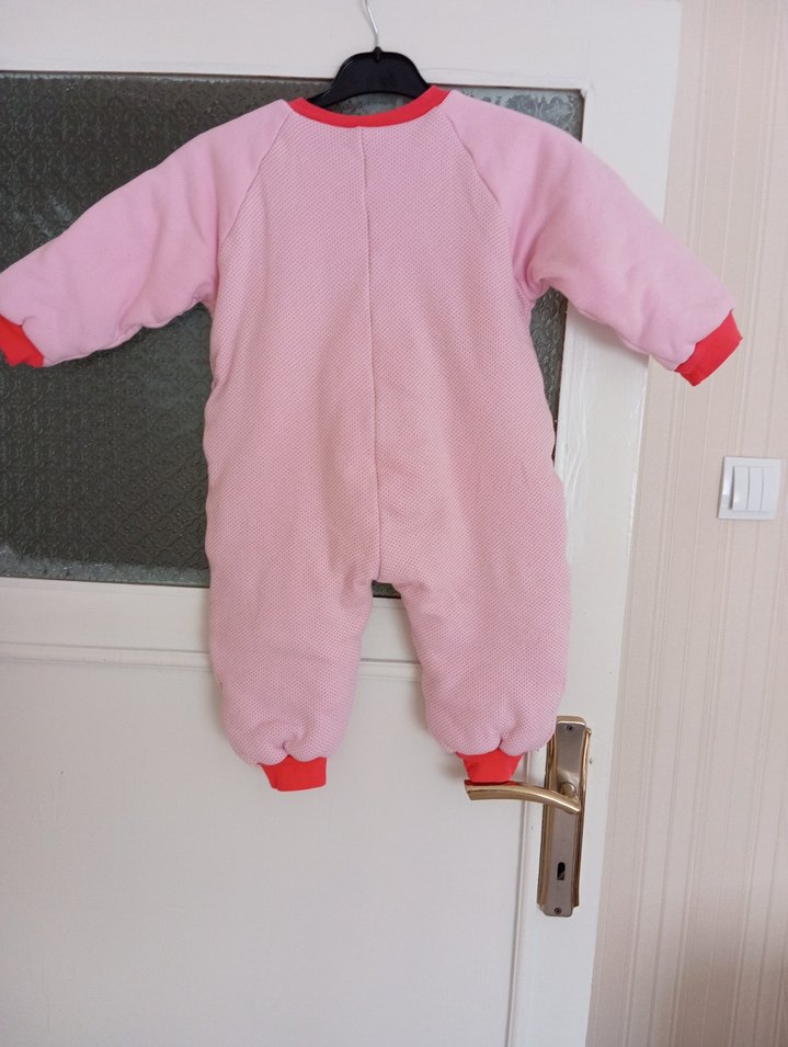 Kız Bebek Fermuarlı Pembe uyku Tulumu - Görsel 3