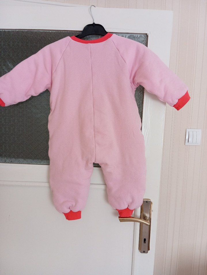 Kız Bebek Fermuarlı Pembe uyku Tulumu - Görsel 5