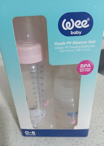 Wee Baby Klasik 250ml PP Biberon Seti Pembe - Görsel 3