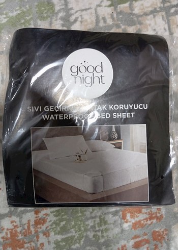 Baskılı Beyaz Su Geçirmez Yatak Koruyucu - Görsel 2