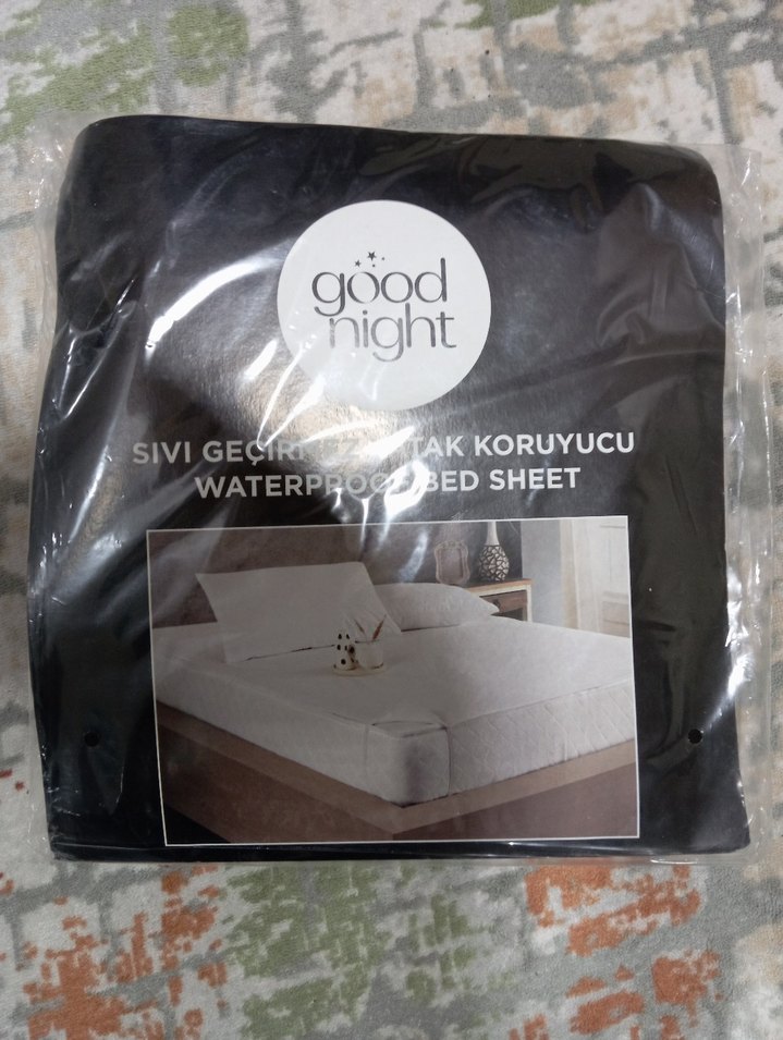 Baskılı Beyaz Su Geçirmez Yatak Koruyucu - Görsel 2