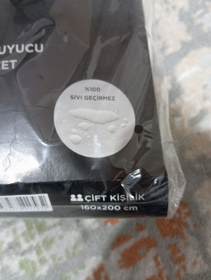 Baskılı Beyaz Su Geçirmez Yatak Koruyucu - Görsel 3