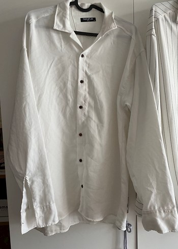 Suud Collection Keten Uzun Kollu Kadın Gömlek