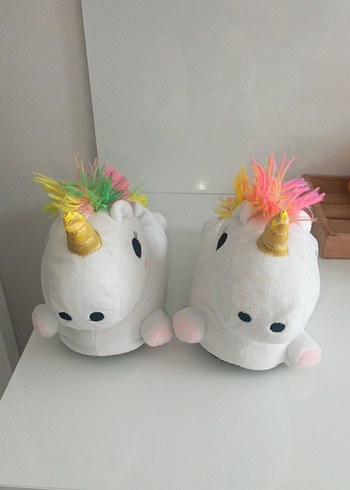 Twigy Renkli Unicorn Kız Çocuk Ev Terliği
