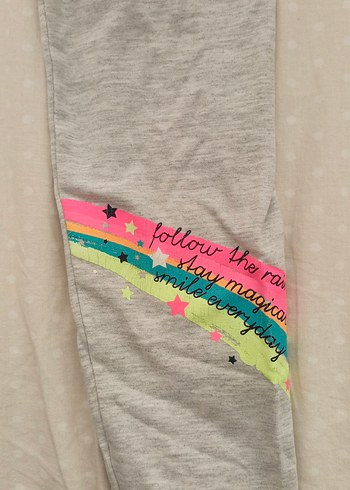 Gri Pamuklu Kız Tayt - Görsel 2