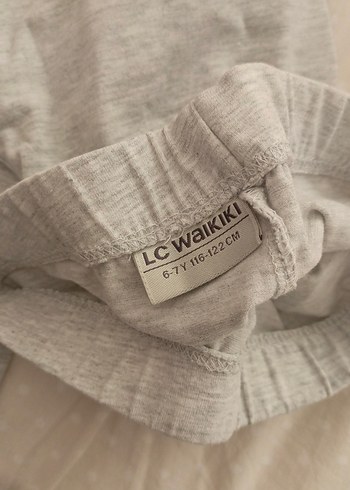 Gri Pamuklu Kız Tayt - Görsel 4