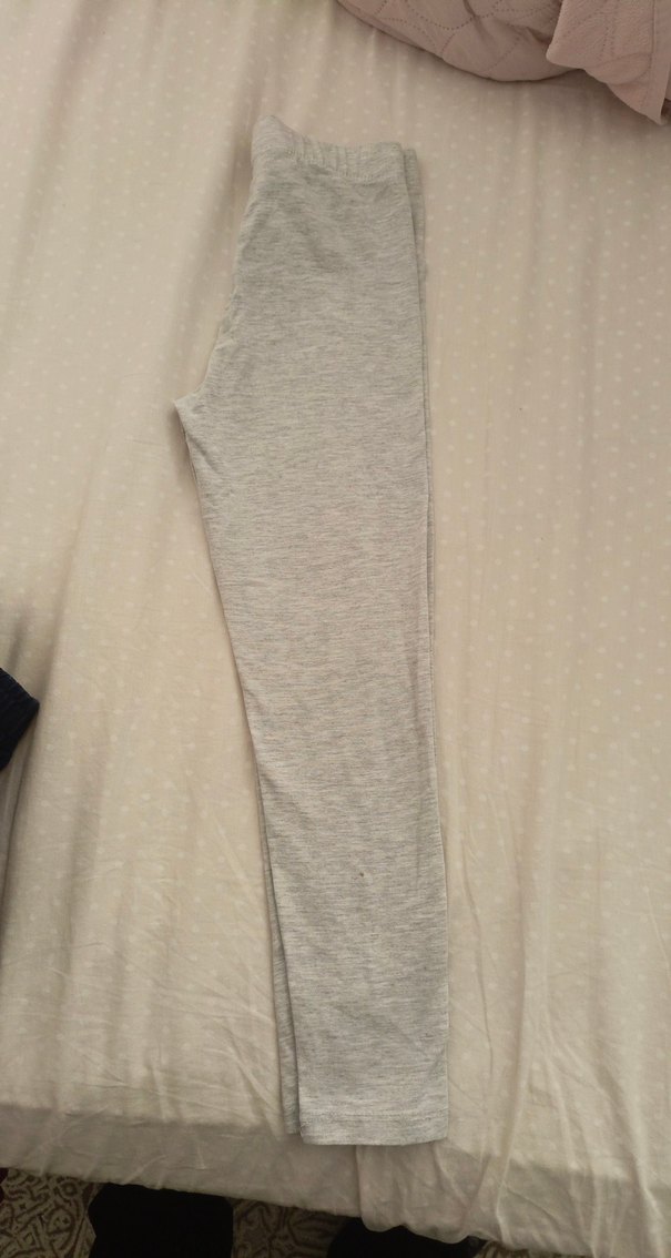 Gri Pamuklu Kız Tayt - Görsel 3