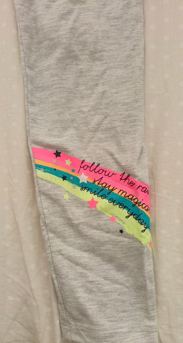 Gri Pamuklu Kız Tayt - Görsel 2