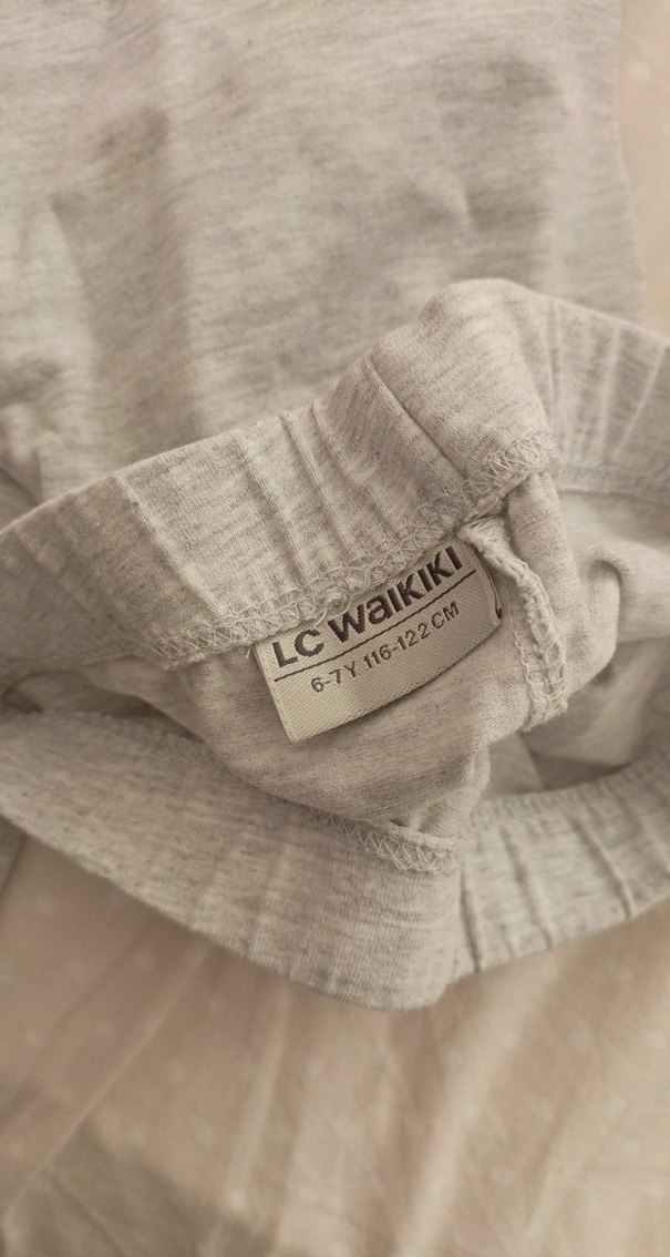 Gri Pamuklu Kız Tayt - Görsel 4