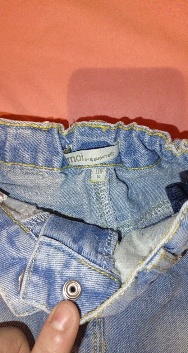 Dantel Detaylı Gri Mavi Kot Etek - Görsel 2