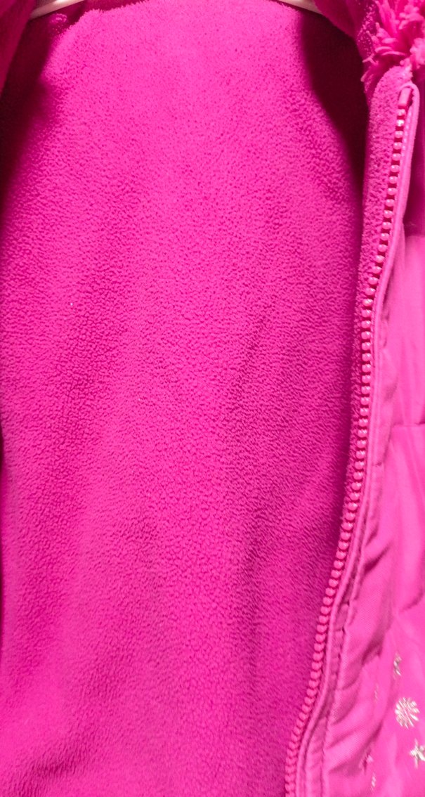 Kız Çocuk Kapüşonlu Nakışlı Pembe Mont - Görsel 3