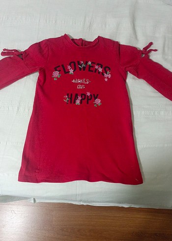 Kız Çocuk Kırmızı Baskılı Sweatshirt - Görsel 2