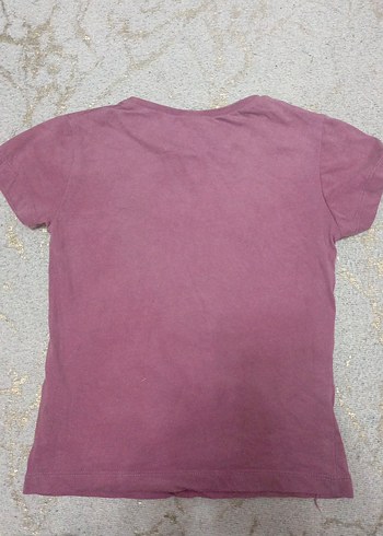 Mor Kız Çocuk Kısa Kollu Tişört - Görsel 4