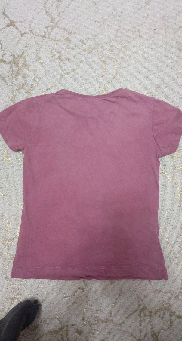 Mor Kız Çocuk Kısa Kollu Tişört - Görsel 4