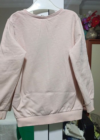 Kız Çocuk Pembe Penguen Desenli Triko Sweatshirt - Görsel 4