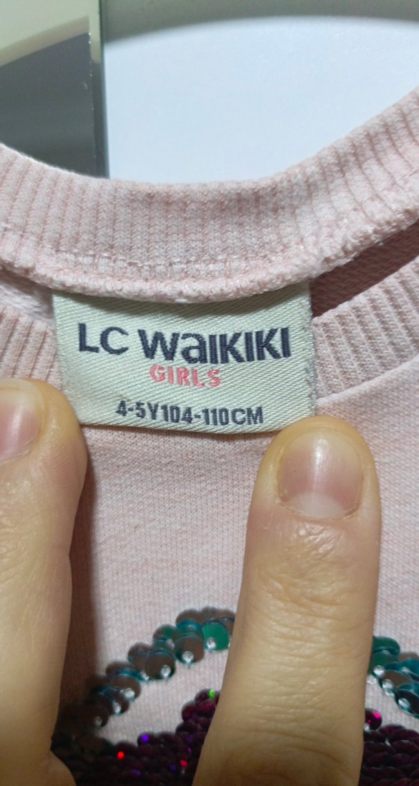 Kız Çocuk Pembe Penguen Desenli Triko Sweatshirt - Görsel 3