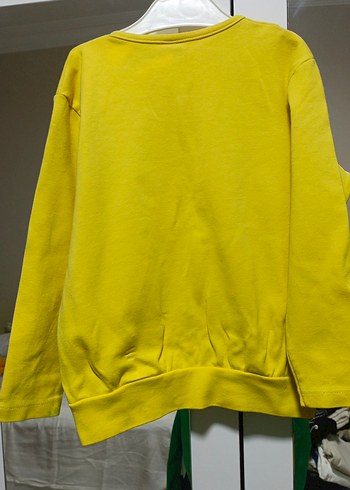 Sarı Düğmeli Kız Çocuk Hırka - Görsel 2