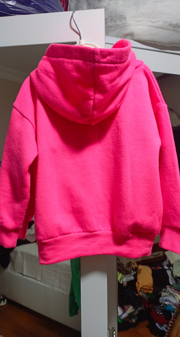 Pembe Payetli Kız Sweatshirt - Görsel 3