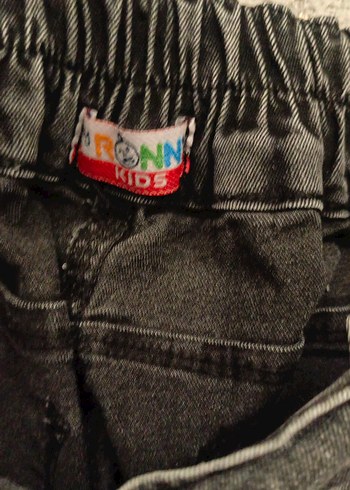 Gri Düğmeli Kız Kot Pantolon - Görsel 2