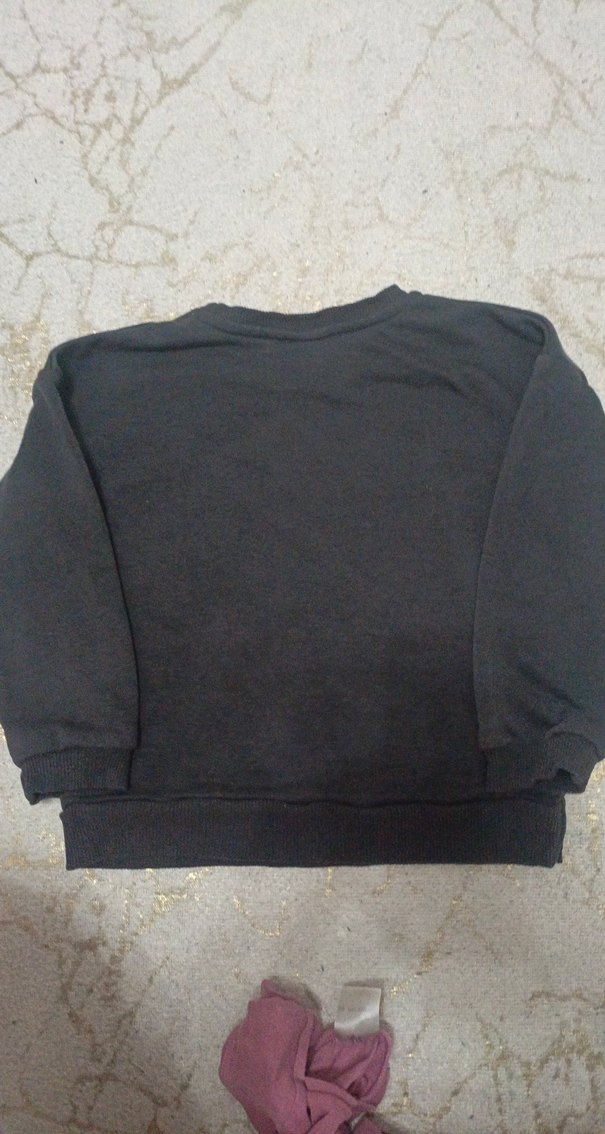 Kız Çocuk Gri Uzun Kollu Mickey Baskılı Sweatshirt - Görsel 4