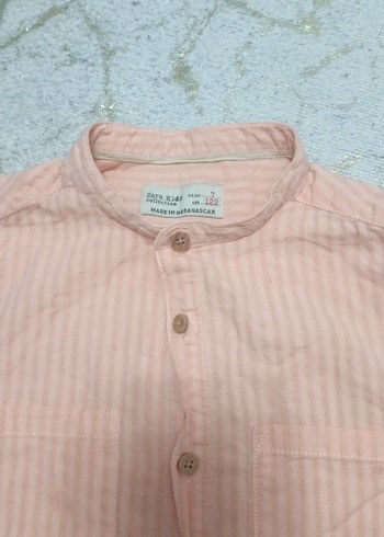 somon rengi hakim yaka gömlek - Görsel 3