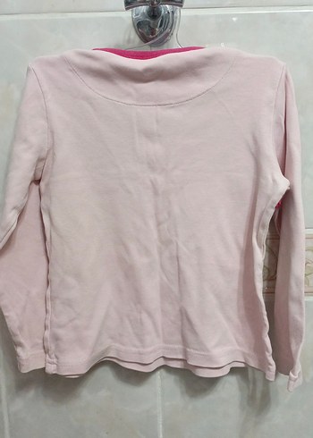 Kız Çocuk Pembe Uzun Kollu Fırfırlı Tişört - Görsel 3