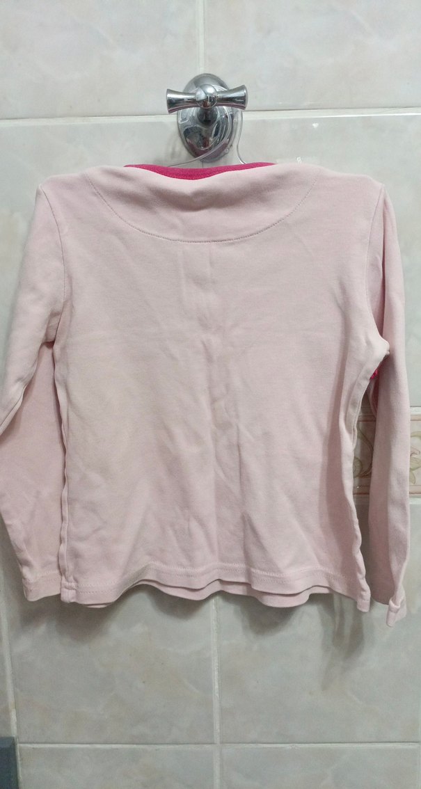 Kız Çocuk Pembe Uzun Kollu Fırfırlı Tişört - Görsel 3