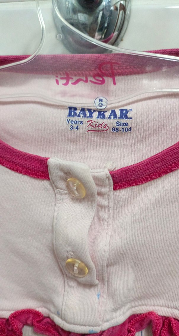 Kız Çocuk Pembe Uzun Kollu Fırfırlı Tişört - Görsel 2