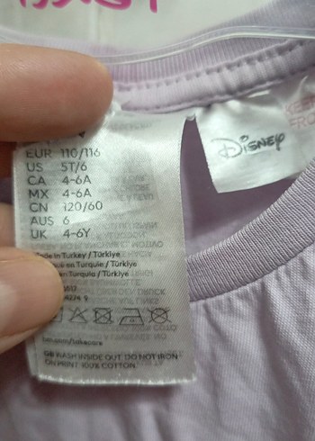 Kız Çocuk Mor Baskılı Fırfırlı Tişört - Görsel 3