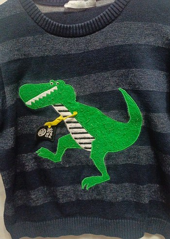 Renkli Baskılı Erkek Çocuk Triko Sweatshirt - Görsel 2