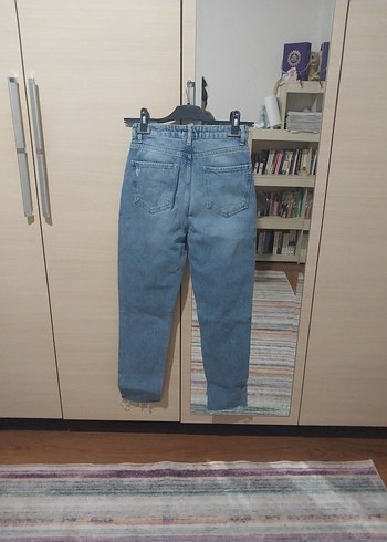 YIRTIK DETAY MOM JEAN - Görsel 5