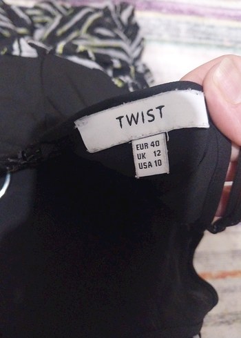 Zebra Desenli Fırfırlı Twist Elbise - Görsel 6