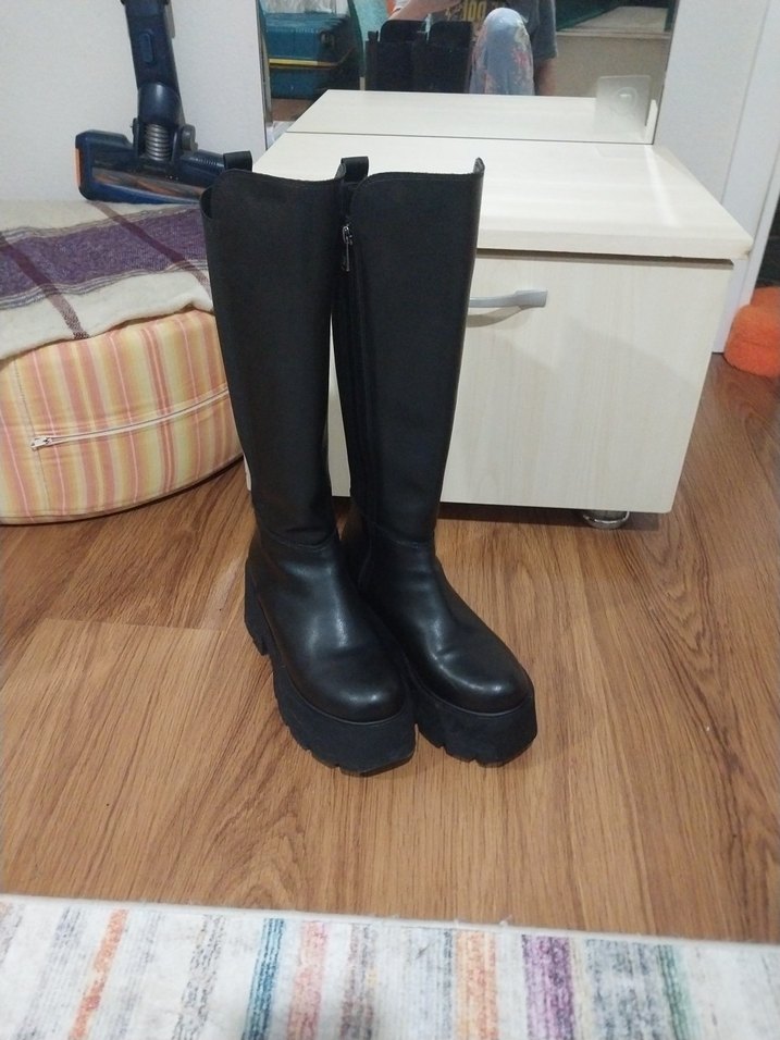 MARJİN DOLGU TABAN GOTİK ÇİZME - Görsel 5