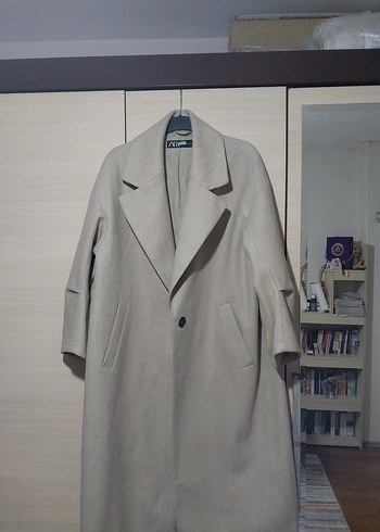 ZARA OVERSİZE BEJ KABAN - Görsel 2