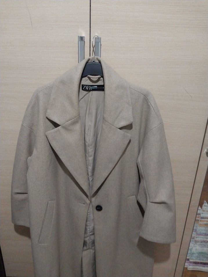 ZARA OVERSİZE BEJ KABAN - Görsel 5