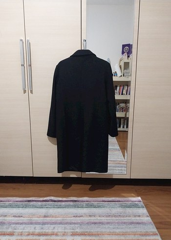 Tek Düğmeli Siyah Kaban - Görsel 4