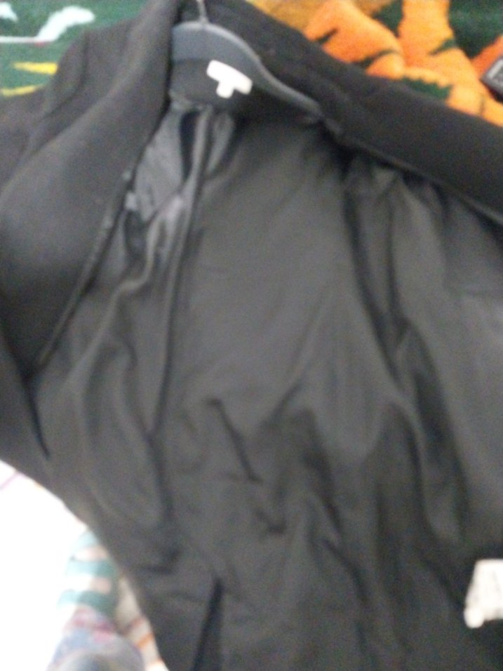 Tek Düğmeli Siyah Kaban - Görsel 5