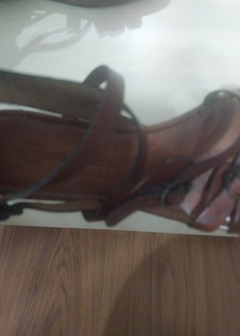 HAKİKİ DERİ GLADYATÖR SANDALET - Görsel 5