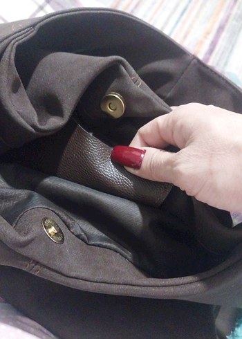 ACI KAHVE TREND SÜET KOL ÇANTASI - Görsel 3