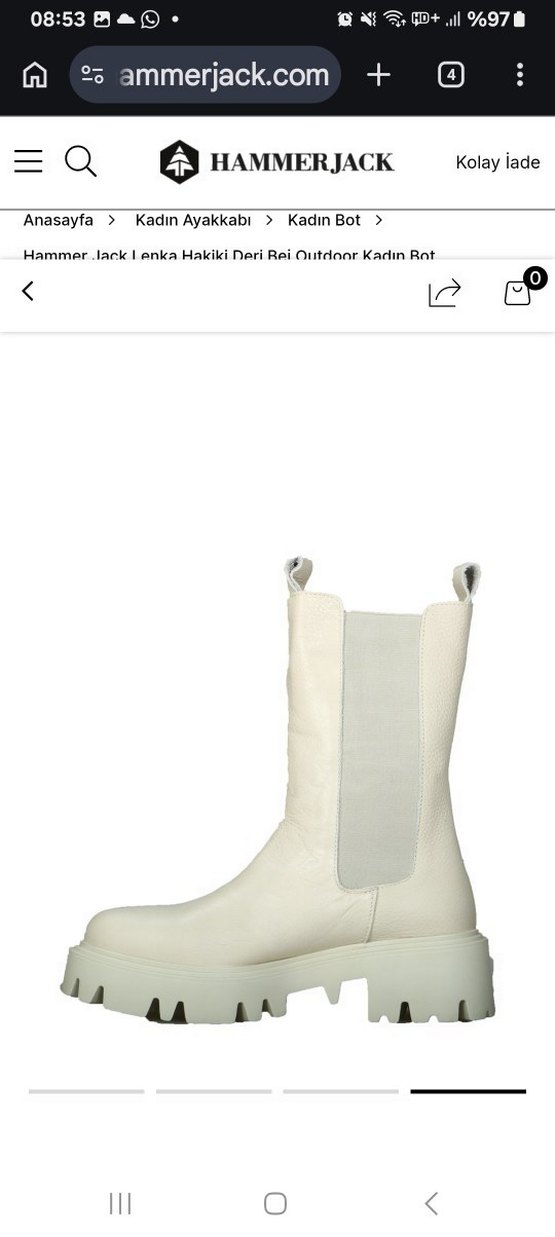 HAMMER JACK SÜET BEJ PLATFORM  BOT - Görsel 3