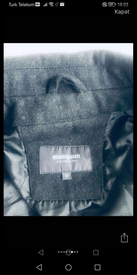 Manguun erkek kaşe Kaban - Görsel 3