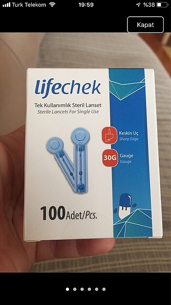 Lifechek steril lanset